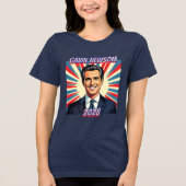 Gavin Newsom voor President 2028 Tri-Blend Shirt (Voorkant)