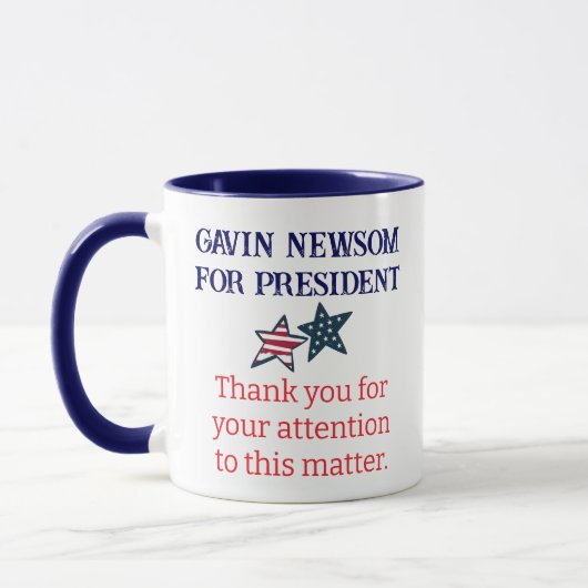 Gavin Newsom voor President | Bedankt voor uw Mok (Links)