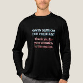 Gavin Newsom voor President | Bedankt voor uw Tri-Blend Shirt (Voorkant volledig)