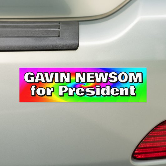 Gavin Newsom voor President Bumpersticker (Op auto)