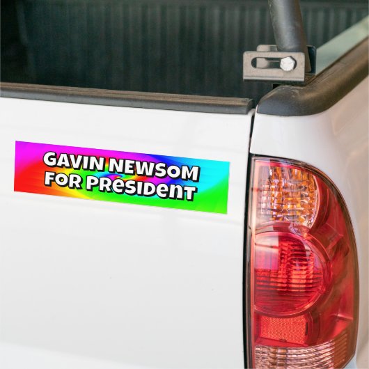 Gavin Newsom voor President Bumpersticker (Op Truck)