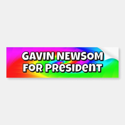 Gavin Newsom voor President Bumpersticker (Voorkant)