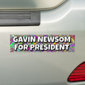 GAVIN NEWSOM VOOR PRESIDENT BUMPERSTICKER (Op auto)