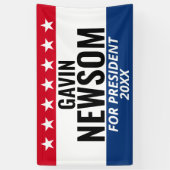 Gavin Newsom voor President - Campaign Spandoek (Verticaal)
