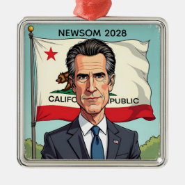 Gavin Newsom voor President Christmas Metalen Ornament