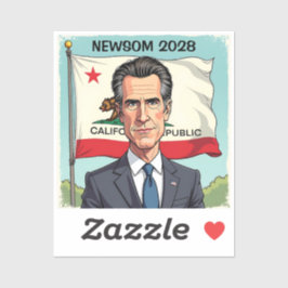 Gavin Newsom voor President Politiek Sticker