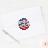 Gavin Newsom voor President Ronde Sticker (Envelop)