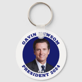 Gavin Newsom voor President Sleutelhanger