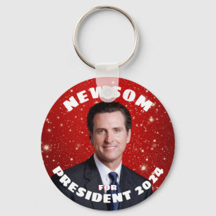 Gavin Newsom voor President Sleutelhanger