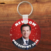 Gavin Newsom voor President Sleutelhanger (Voorkant)