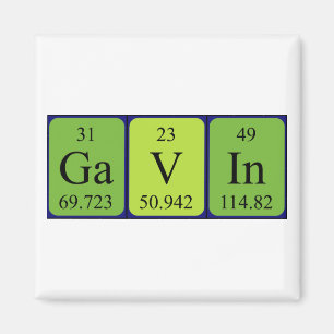 Gavin periodieke table name magnet