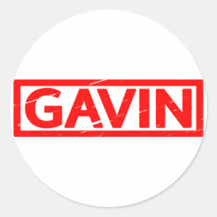 Gavin Stamp Ronde Sticker