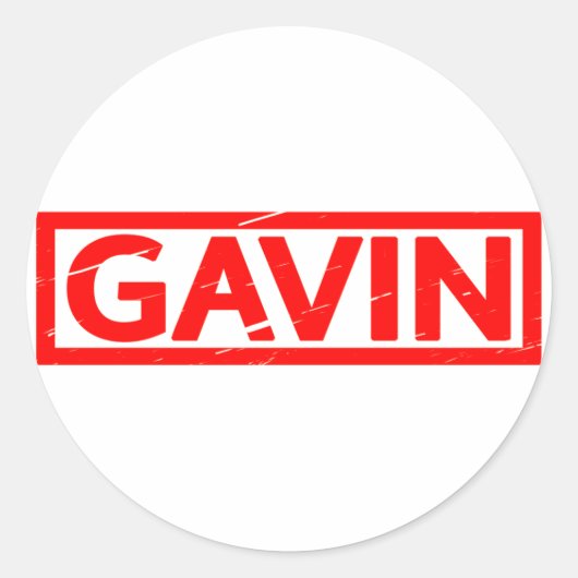 Gavin Stamp Ronde Sticker (Voorkant)