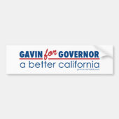 Gavin voor gouverneur bumpersticker (Voorkant)