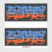 Gavin Vorname Name Graffiti Aufkleber Sticker (Vel)