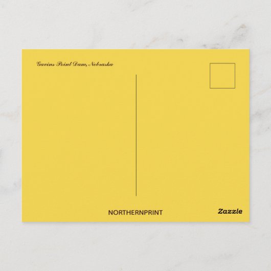 Gavins Point Dam Nebraska Briefkaart (Achterkant)