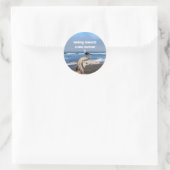 Gaviota frente al mar ronde sticker (Tas)
