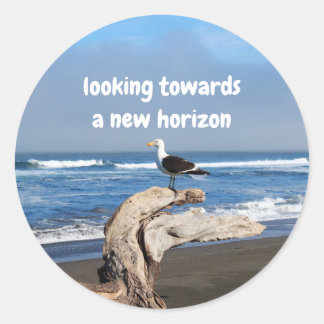 Gaviota frente al mar ronde sticker