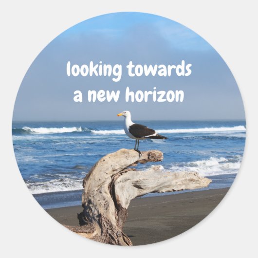 Gaviota frente al mar ronde sticker (Voorkant)