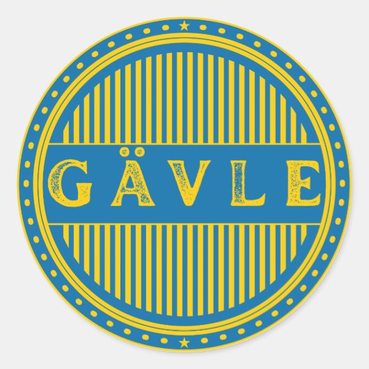 Gävle City Pride Embleem – Zweedse identiteit Ronde Sticker (Voorkant)