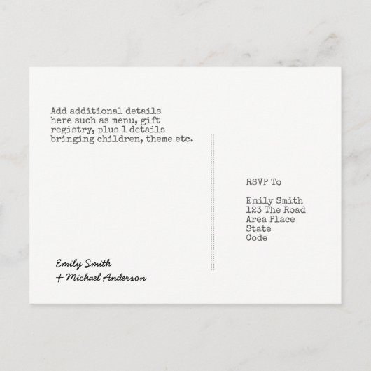 Gavotte Rustieke Kerst Event RSVP Doodle Kunst Uitnodiging Briefkaart (Achterkant)