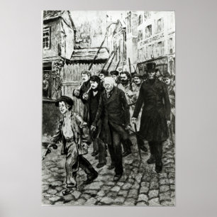 Gavroche leidt een demonstratie poster