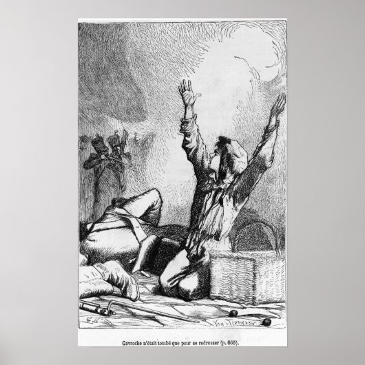 Gavroche was alleen maar gedaald om weer te stijge poster (Voorkant)