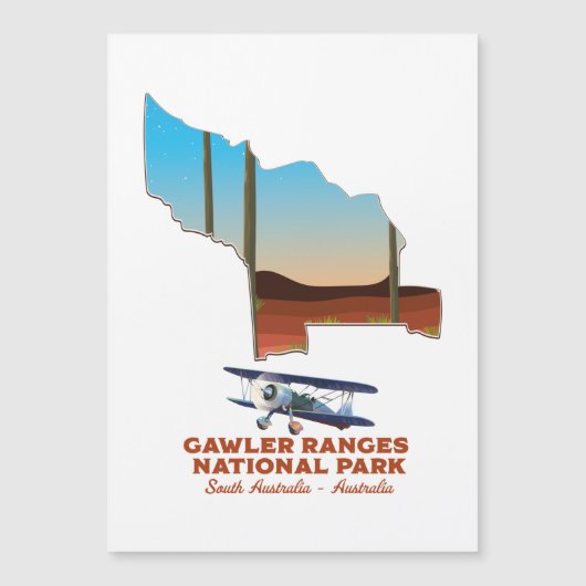 Gawler Ranges reisposter kaart (Voorkant)