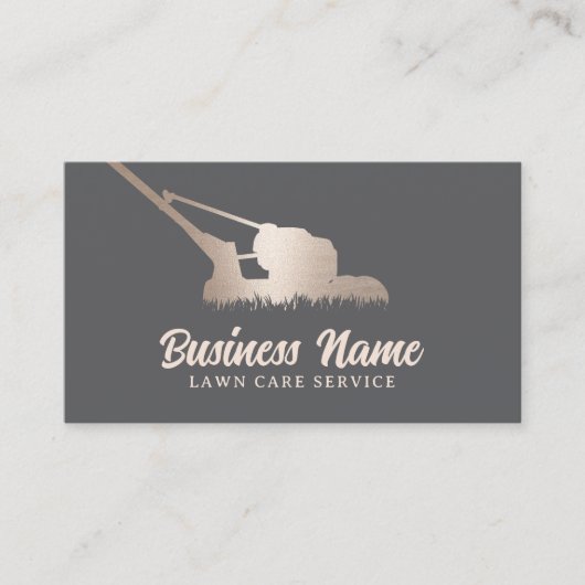 Gawn Care Landscaping Service Elegante Gouden Maai Visitekaartje (Voorkant)