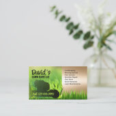 Gawn Care & Landscaping Service Groen & Goud Visitekaartje (Staand voorkant)