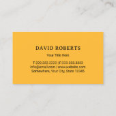 Gawn Care & Landscaping Service Plain Gold Visitekaartje (Achterkant)