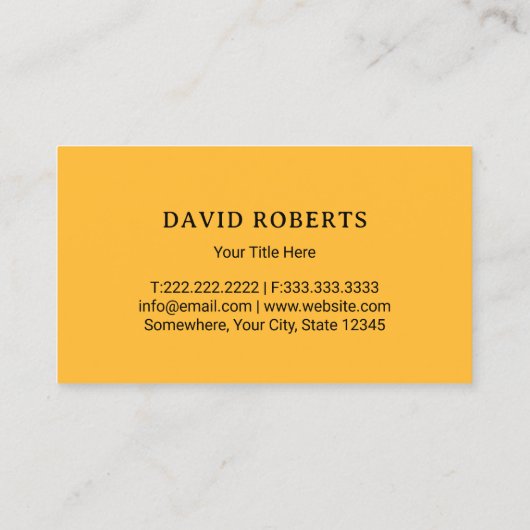 Gawn Care & Landscaping Service Plain Gold Visitekaartje (Achterkant)