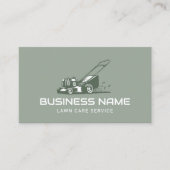 Gawn Care & Landscaping Service Plain Sage Green Visitekaartje (Voorkant)