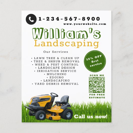Gawn Care Landscaping Tuinieren Services Modern Flyer (Voorkant)
