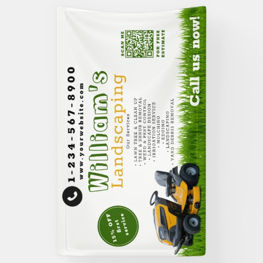 Gawn Care Landscaping Tuinieren Services Modern Spandoek (Verticaal)