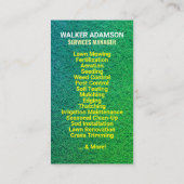 Gawn Care Service & Landscaping (grasveld) Contactkaartje (Achterkant)