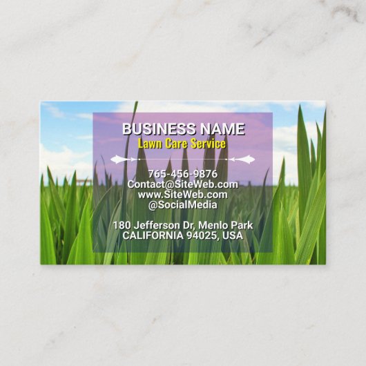 Gawn Care Service & Landscaping (grasveld) Contactkaartje (Voorkant)