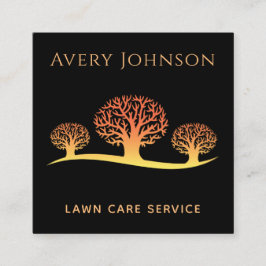 Gawn Care Service Levendige Sinaasappels Bomen Mod Vierkante Visitekaartje