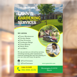 Gawn Gardening Services Window Cling Raamsticker