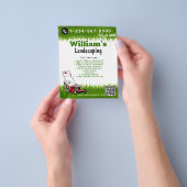 Gawn Mowing Cutting Services, gazon zorg QR-code Flyer (Hand)