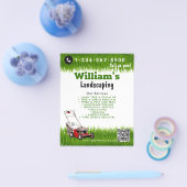 Gawn Mowing Cutting Services, gazon zorg QR-code Flyer (Enkel)