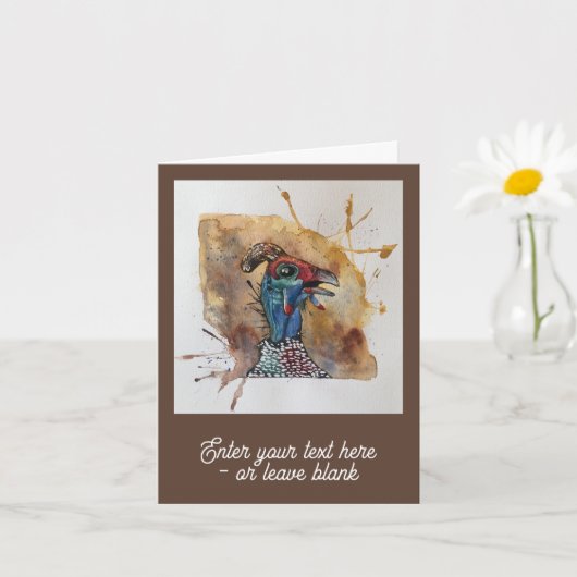 Gawping Guineafowl Groeten Kaart (Kleine Plant)