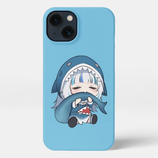 Gawr Gura Hololive (が る・ぐ ら う) iPhone Hoesje (Achterkant)