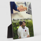 Gay 2 foto's collage - bruiloft & jubileum cadeau fotoplaat (Zijkant)