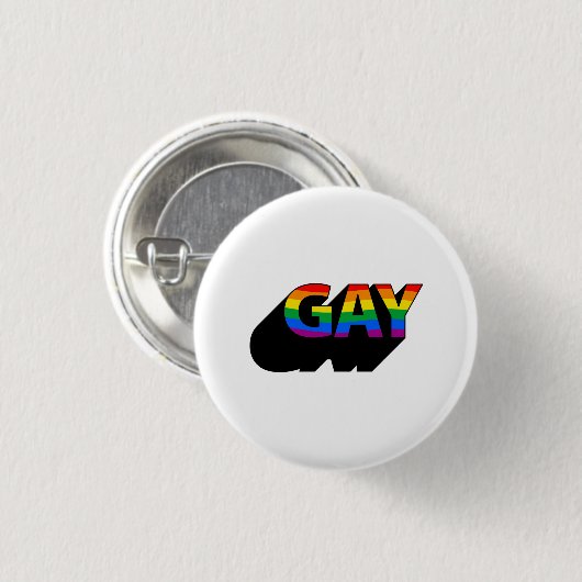 GAY 3D RONDE BUTTON 3,2 CM (Voorkant /achterkant)