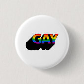 GAY 3D RONDE BUTTON 3,2 CM (Voorkant)