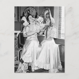 Gay 90's Party, 1930 Uitnodiging Briefkaart