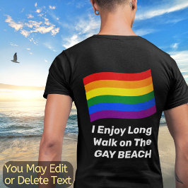 Gay aangepaste tekst regenboog vlag gay pride vlag t-shirt