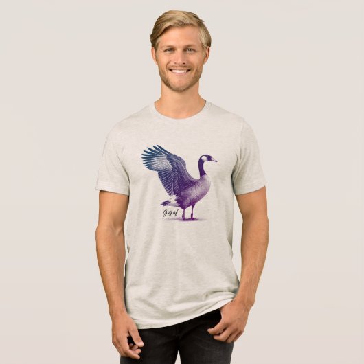 Gay AF Canadese Gans Tri-Blend Shirt (Voorkant volledig)