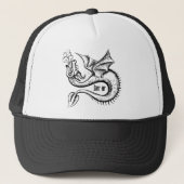 Gay AF Draak Zwart & Wit Trucker Pet (Voorkant)